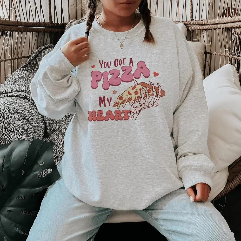 Foodie Love 'You Got a Pizza My Heart' Sweatshirt - Picture 4 of 8